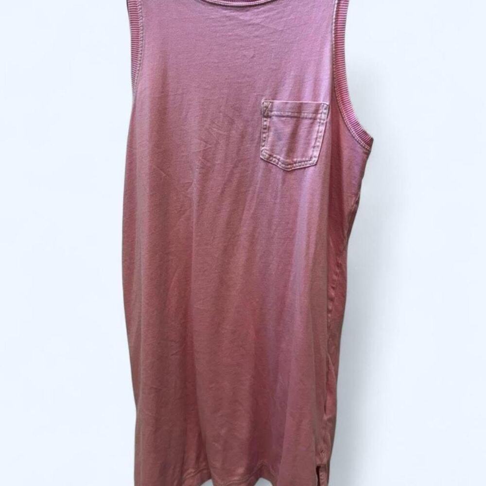 Pink oversized tank t shirt dress